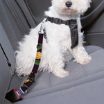 Yellow Tulip Flower Pattern Print Dog Seat Belt
