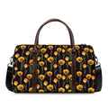 Yellow Tulip Flower Pattern Print Duffel Bag