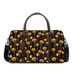 Yellow Tulip Flower Pattern Print Duffle Bag