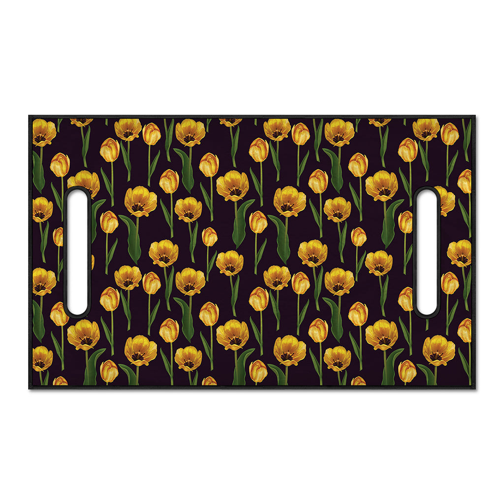 Yellow Tulip Flower Pattern Print Golf Cart Seat Cover