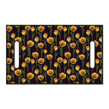 Yellow Tulip Flower Pattern Print Golf Cart Seat Cover