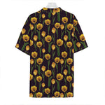 Yellow Tulip Flower Pattern Print Hawaiian Shirt