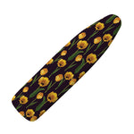 Yellow Tulip Flower Pattern Print Ironing Board Cover