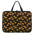 Yellow Tulip Flower Pattern Print Laptop Sleeve With Handle