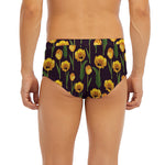 Yellow Tulip Flower Pattern Print Men's Briefs