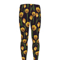 Yellow Tulip Flower Pattern Print Men's Leggings