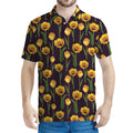 Yellow Tulip Flower Pattern Print Men's Polo Shirt