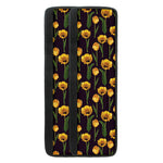 Yellow Tulip Flower Pattern Print Refrigerator Handle Covers