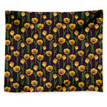 Yellow Tulip Flower Pattern Print Tapestry