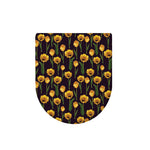 Yellow Tulip Flower Pattern Print Toilet Lid Cover