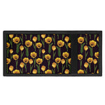Yellow Tulip Flower Pattern Print Trifold Wallet