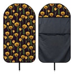 Yellow Tulip Flower Pattern Print Waterproof Car Seat Cover