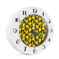 Yellow Tulip Pattern Print Alarm Clock