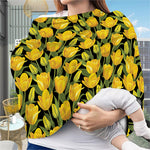 Yellow Tulip Pattern Print Baby Seat Cover