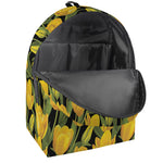 Yellow Tulip Pattern Print Backpack