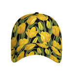 Yellow Tulip Pattern Print Baseball Cap