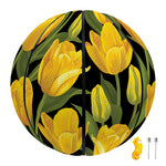 Yellow Tulip Pattern Print Basketball