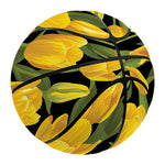 Yellow Tulip Pattern Print Basketball