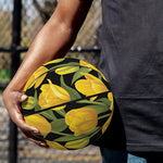 Yellow Tulip Pattern Print Basketball