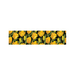 Yellow Tulip Pattern Print Bed Runner