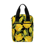 Yellow Tulip Pattern Print Bible Tote Bag