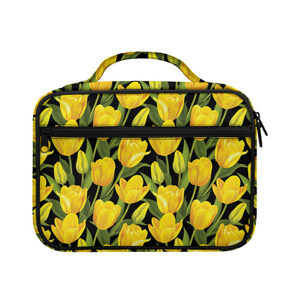 Yellow Tulip Pattern Print Briefcase Bible Bag