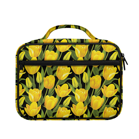 Yellow Tulip Pattern Print Briefcase Bible Bag