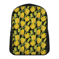 Yellow Tulip Pattern Print Casual Backpack