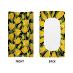 Yellow Tulip Pattern Print Changing Pad Cover