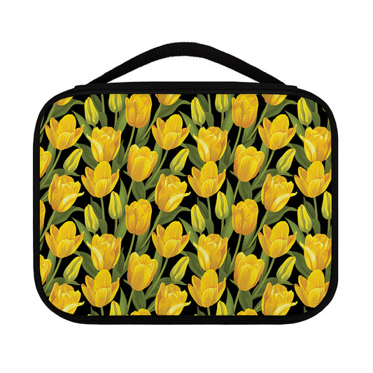 Yellow Tulip Pattern Print Classic Bible Case