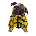 Yellow Tulip Pattern Print Dog Zip Up Jacket