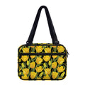 Yellow Tulip Pattern Print Double Strap Bible Bag