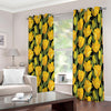 Yellow Tulip Pattern Print Extra Wide Grommet Curtains