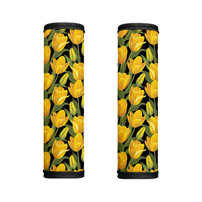 Yellow Tulip Pattern Print Handle Covers