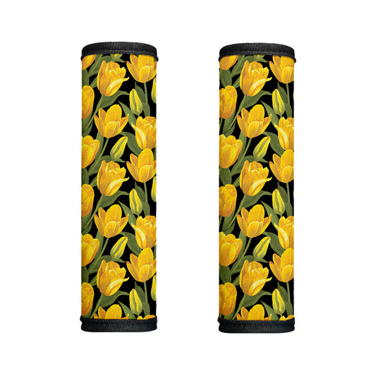 Yellow Tulip Pattern Print Handle Covers