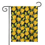 Yellow Tulip Pattern Print House Flag