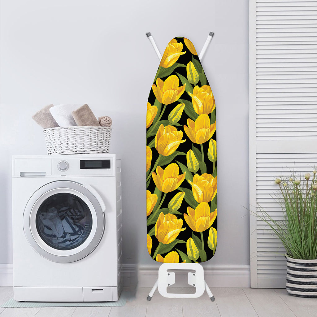 Yellow Tulip Pattern Print Ironing Board Cover