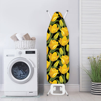 Yellow Tulip Pattern Print Ironing Board Cover