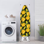 Yellow Tulip Pattern Print Ironing Board Cover