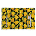 Yellow Tulip Pattern Print Placemat