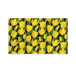 Yellow Tulip Pattern Print Polyester Flag