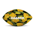 Yellow Tulip Pattern Print Rugby Ball