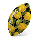 Yellow Tulip Pattern Print Rugby Ball