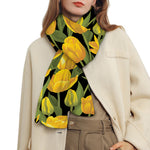 Yellow Tulip Pattern Print Scarf