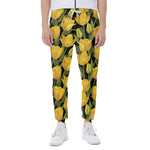 Yellow Tulip Pattern Print Scuba Joggers