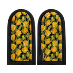 Yellow Tulip Pattern Print Skillet Handle Cover