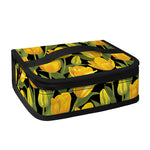 Yellow Tulip Pattern Print Small Lunch Bag