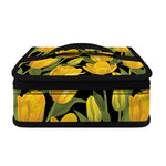 Yellow Tulip Pattern Print Small Lunch Bag