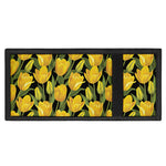 Yellow Tulip Pattern Print Trifold Wallet