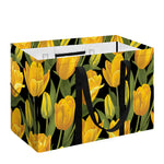 Yellow Tulip Pattern Print Utility Tote Bag